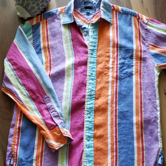 Tommy Hilfiger 100% Linen Button Up - Picture 1 of 6
